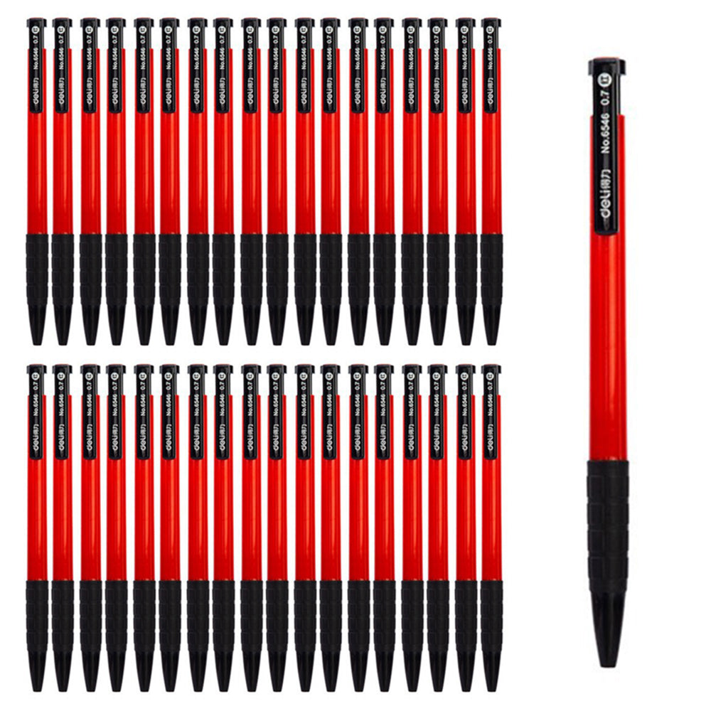 DELI 6546 36-Pack Ball Point Pens 0.7mm Bullet Tip Pen with Pen Clip for Students, Business Office - Black DELI 6546 36-Pack Ball Point Pens 0.7mm Bullet Tip Pen with Pen Clip for Students, Business Office - Black